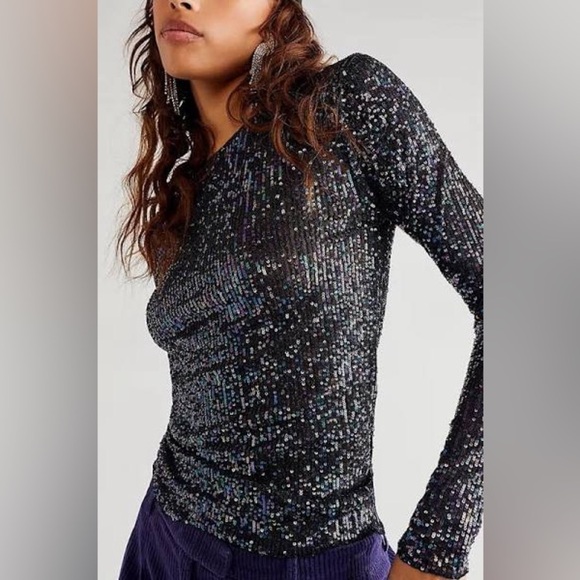 NWOT - Intimately Free People Gold Rush Black Combo Long Sleeve - Size M - Picture 7 of 10